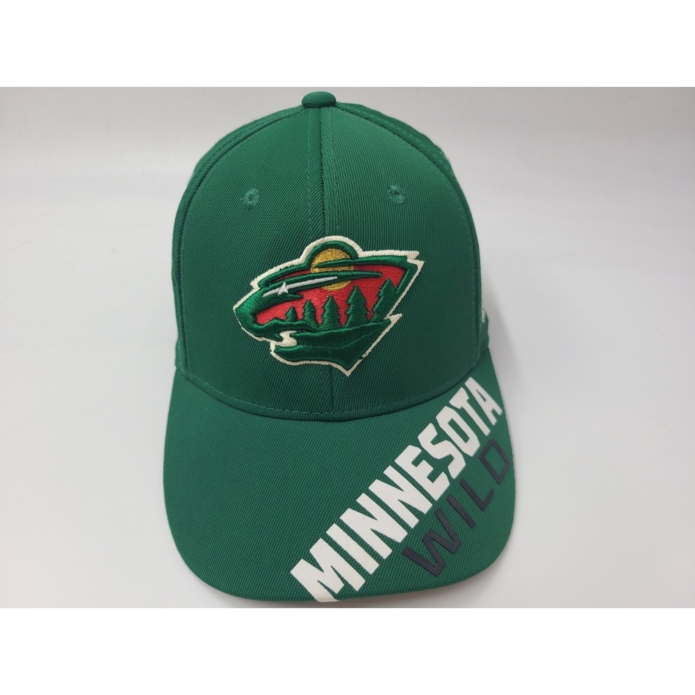 Minnesota Wild Reebok Flex Fitted S-M Hat Cap Nylon Blend Men NHL Hockey Green